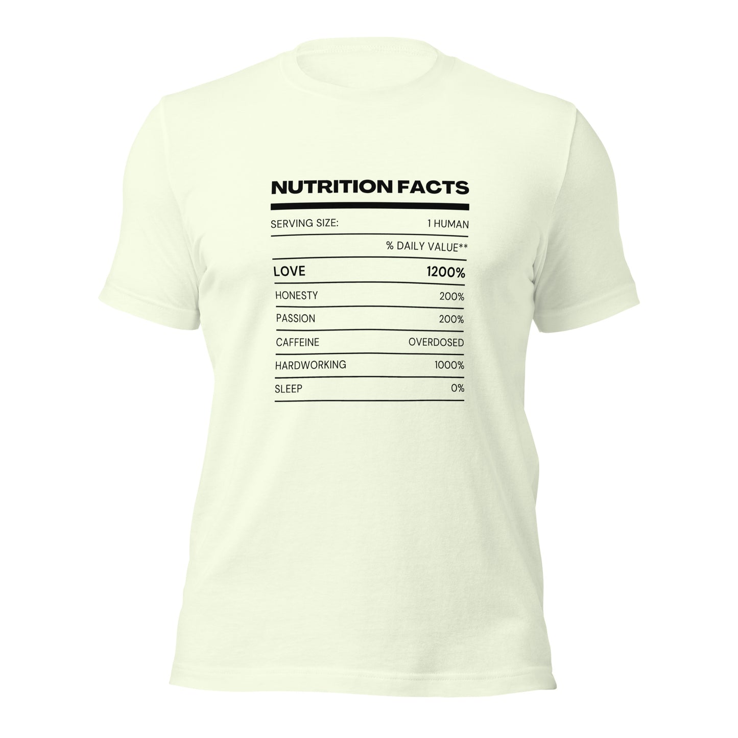 Nutrition Facts T-Shirt